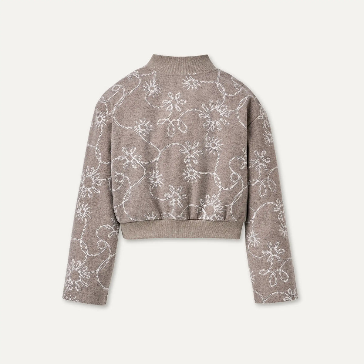 Women's Botanic Embroidered Jacket - OYSTER HEATHER