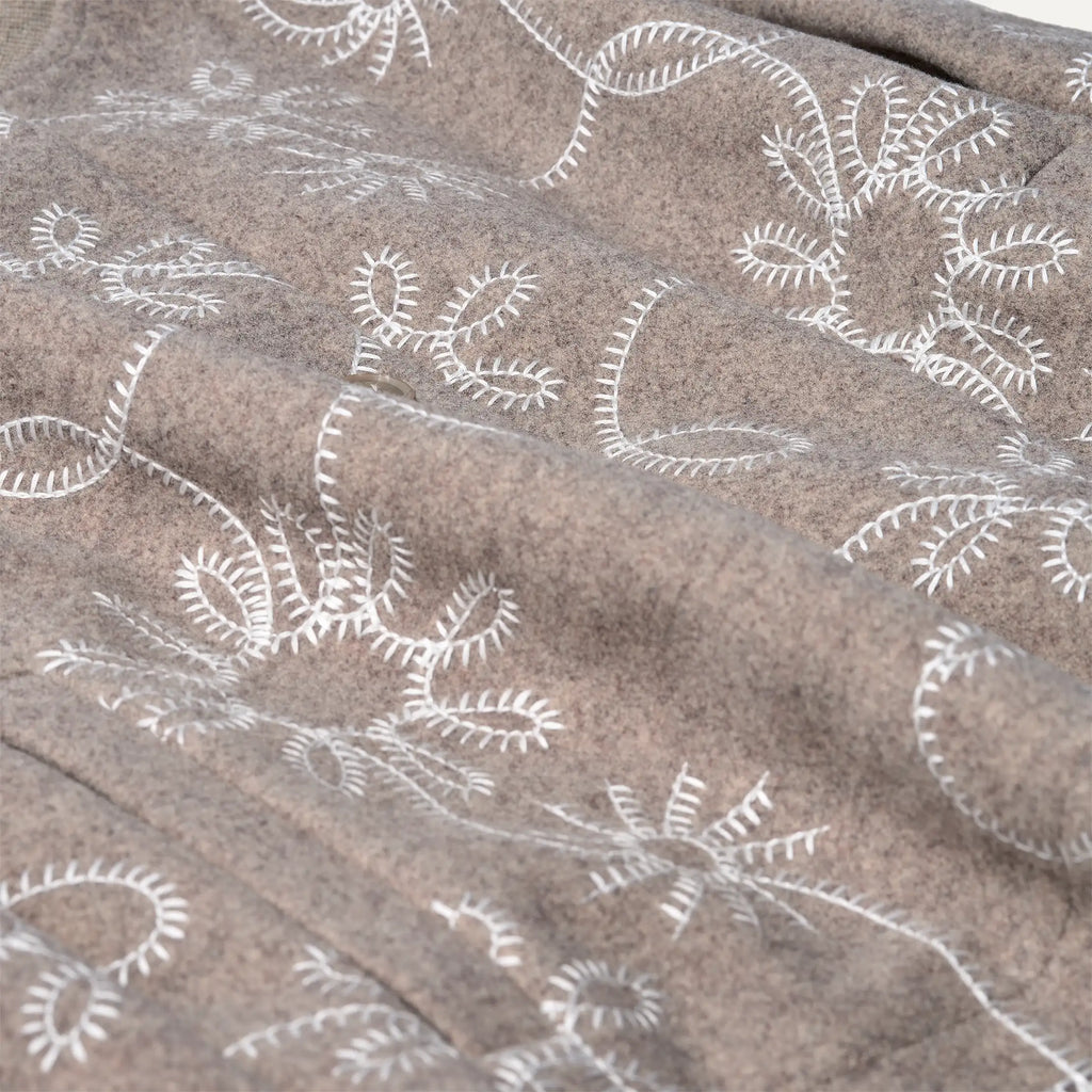Women's Botanic Embroidered Jacket - OYSTER HEATHER