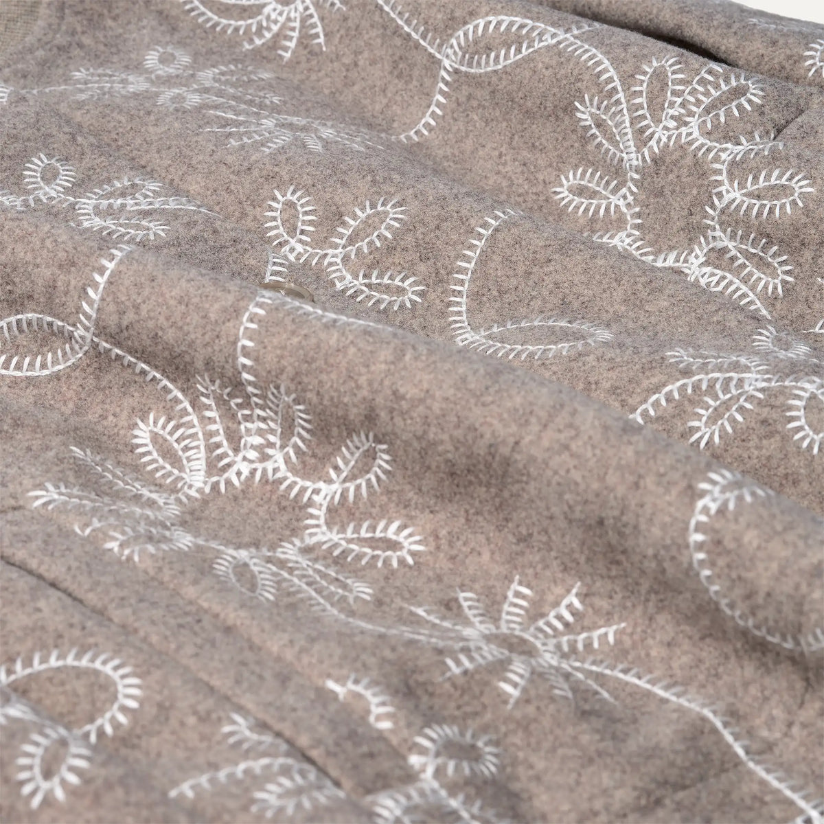 Women's Botanic Embroidered Jacket - OYSTER HEATHER