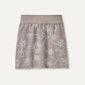 Women's Botanic Embroidered Skirt - OYSTER HEATHER