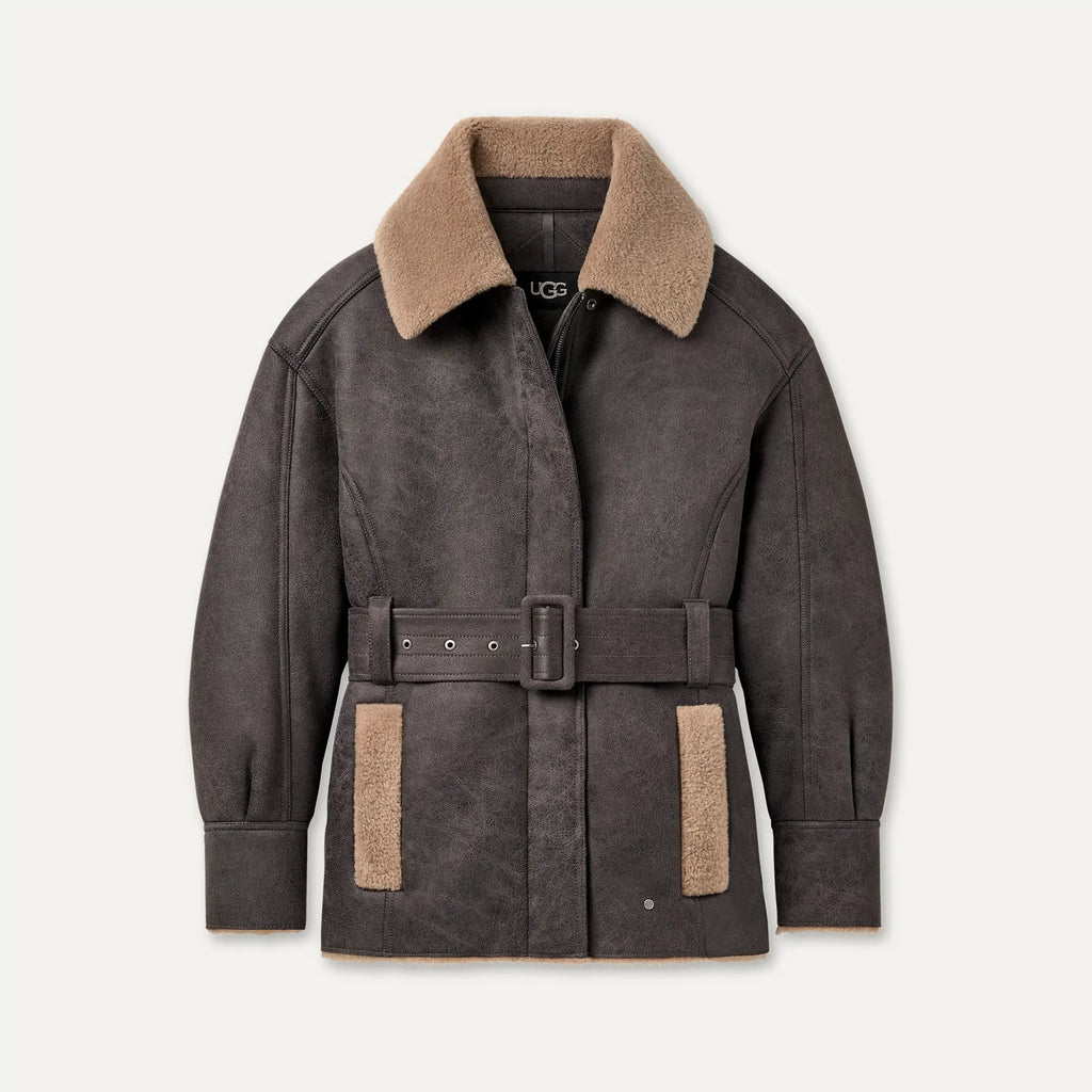 Women's Ensily Belted Jacket - OBSIDIAN
