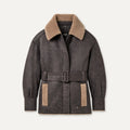 Women's Ensily Belted Jacket - OBSIDIAN