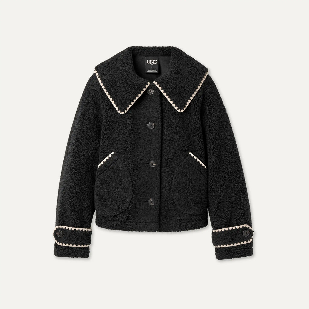 Women's Nikia Collared Jacket - BLACK
