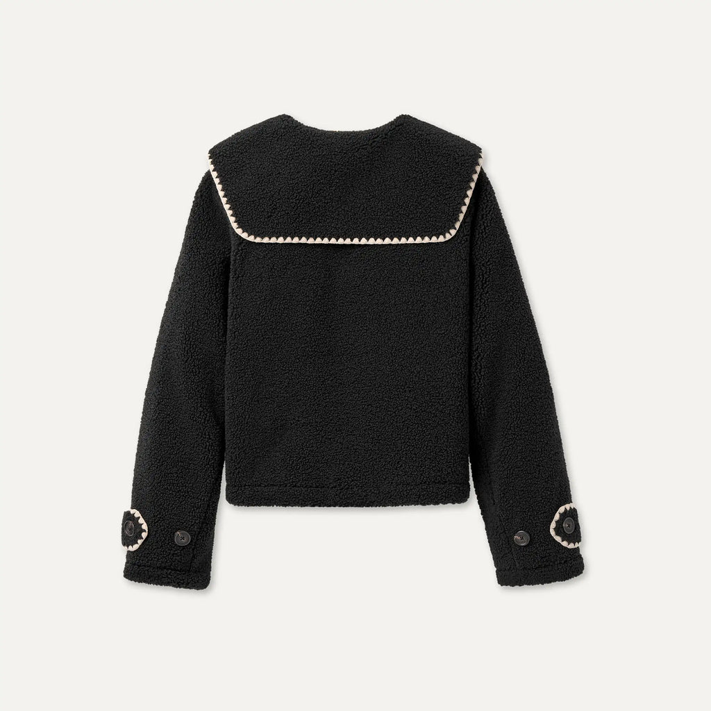Women's Nikia Collared Jacket - BLACK