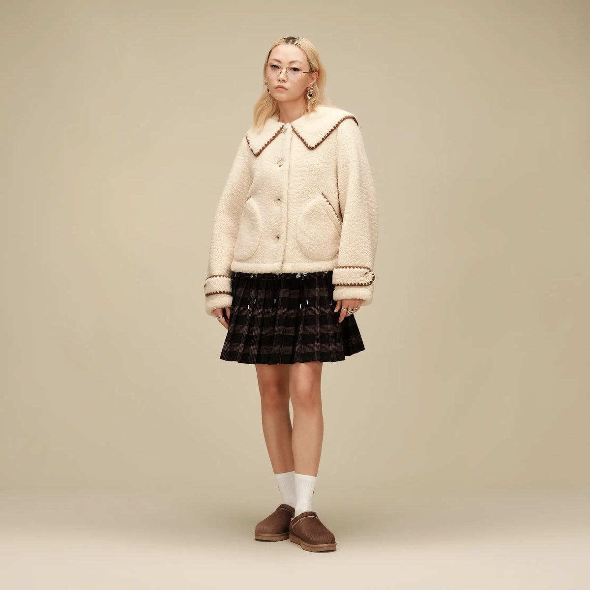Women's Nikia Collared Jacket - CREAM