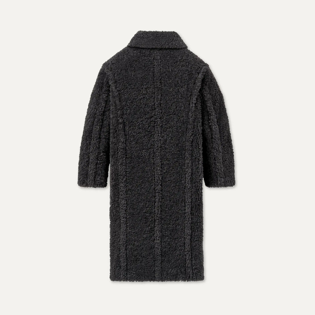 Women's Gertrude Long Teddy Coat II - INK