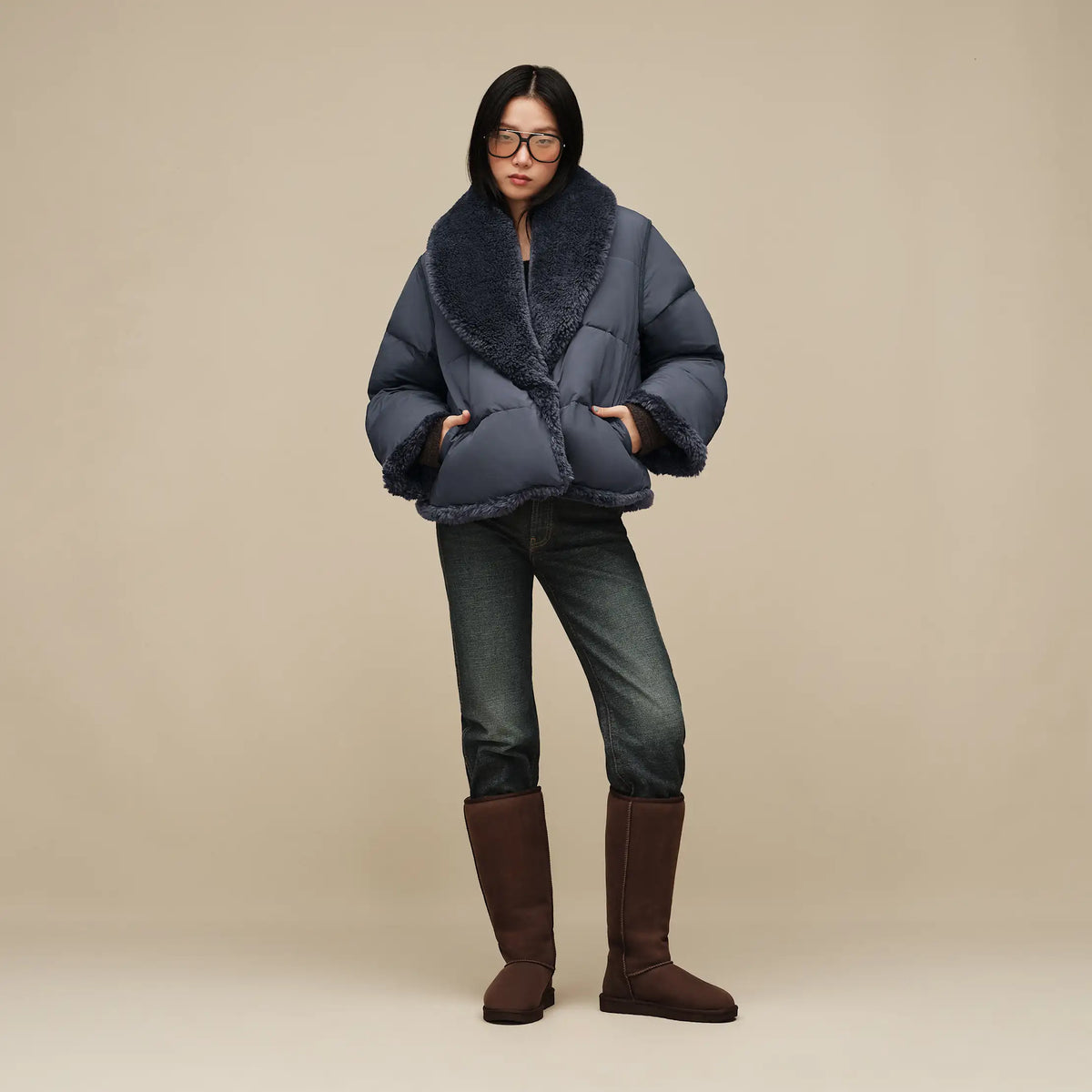 Women's Wylda Puffer Jacket - EVE BLUE