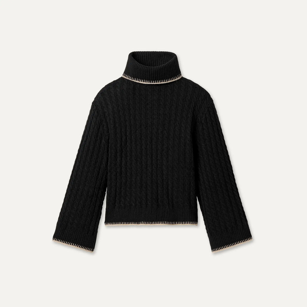 Women's Rylynn Turtleneck Sweater - BLACK
