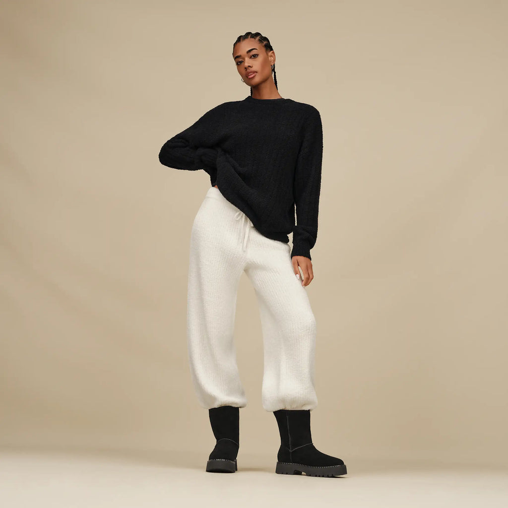 Women's Couria Straight-Leg Rib Pant - CREAM