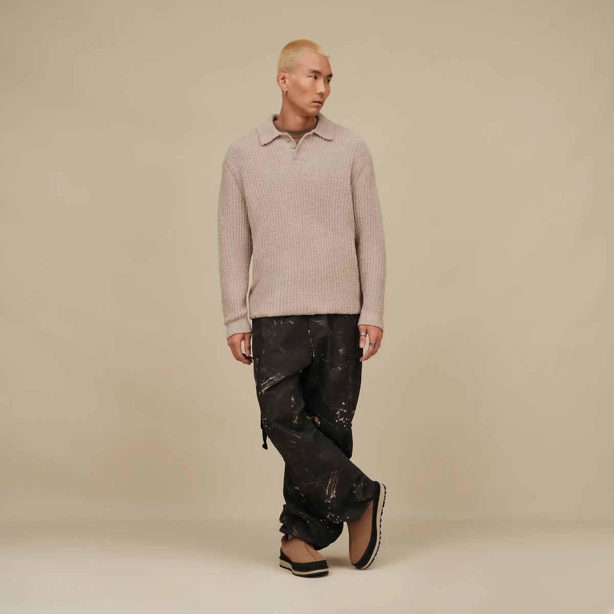 Men's Lendon Rugby Top - OYSTER