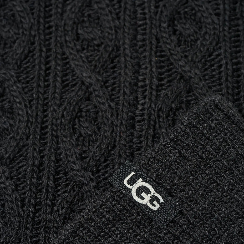 Women's Rensa Cable Knit Knee High - BLACK