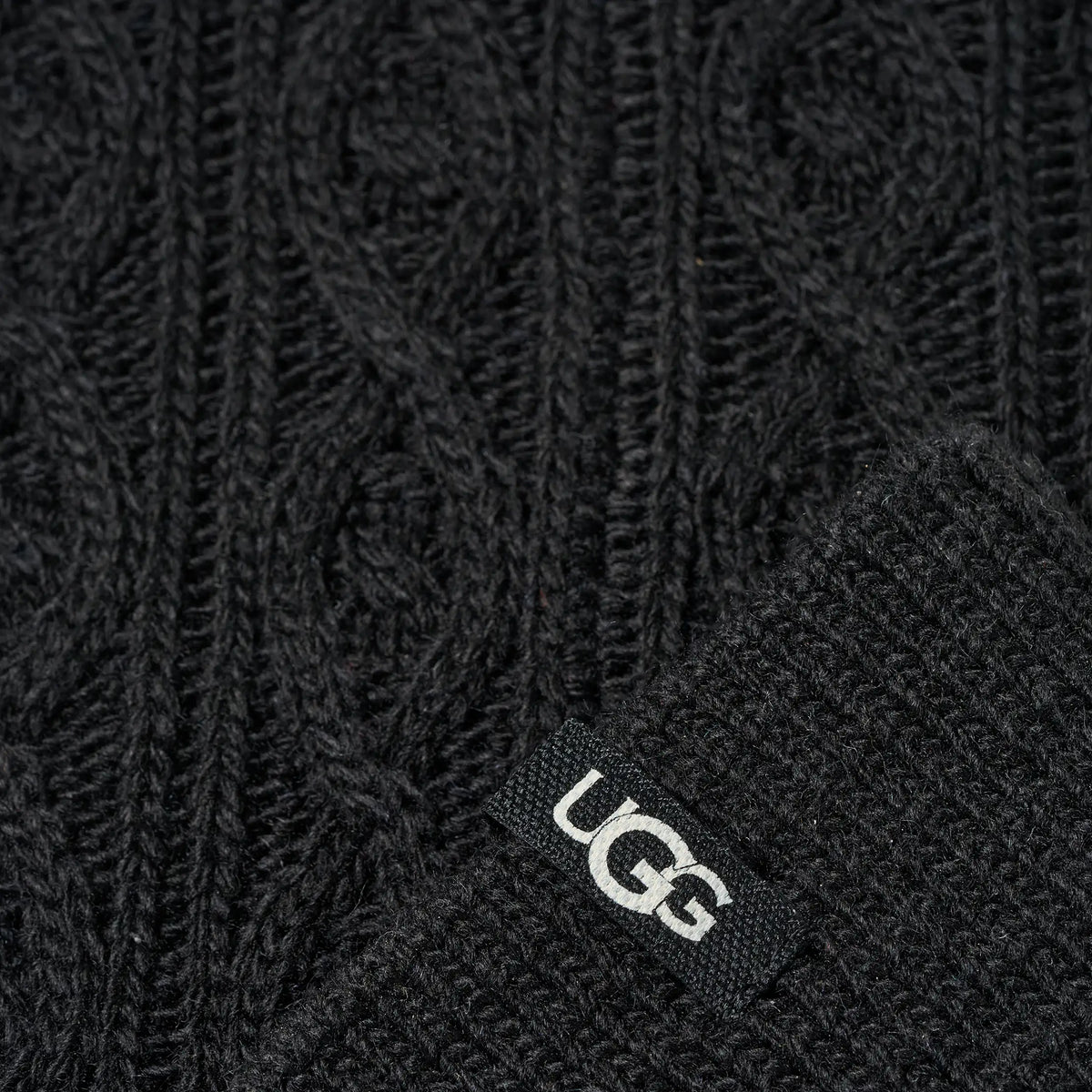 Women's Rensa Cable Knit Knee High - BLACK