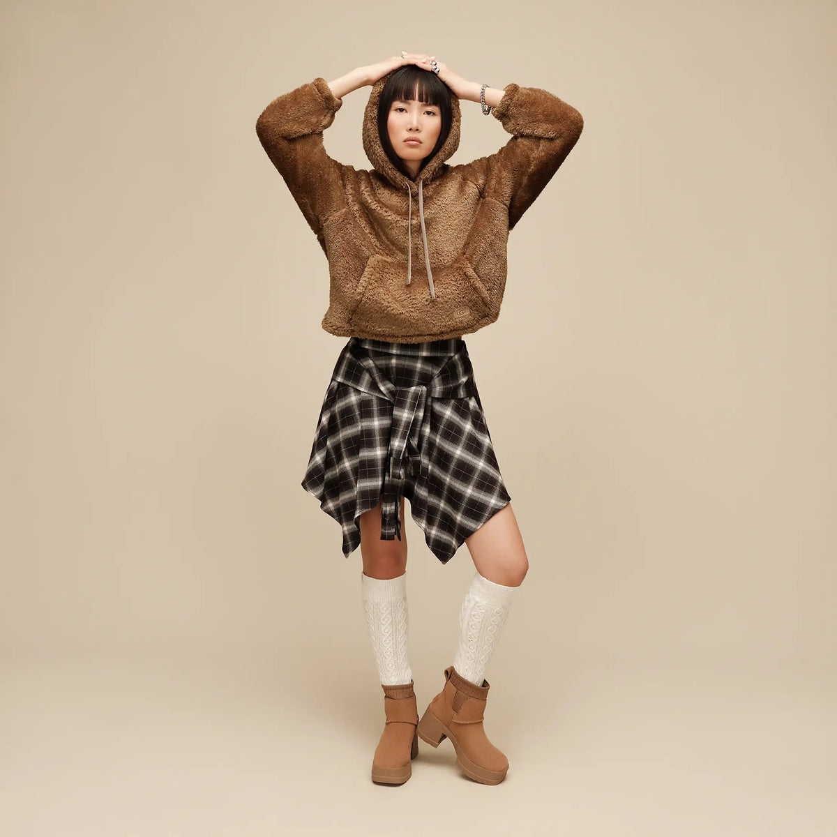 Women's Rensa Cable Knit Knee High - CREAM