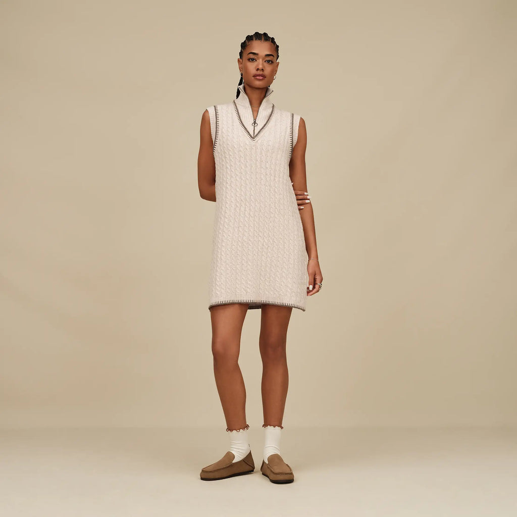 Women's Rylynn Quarter-Zip Dress - OATMEAL HEATHER