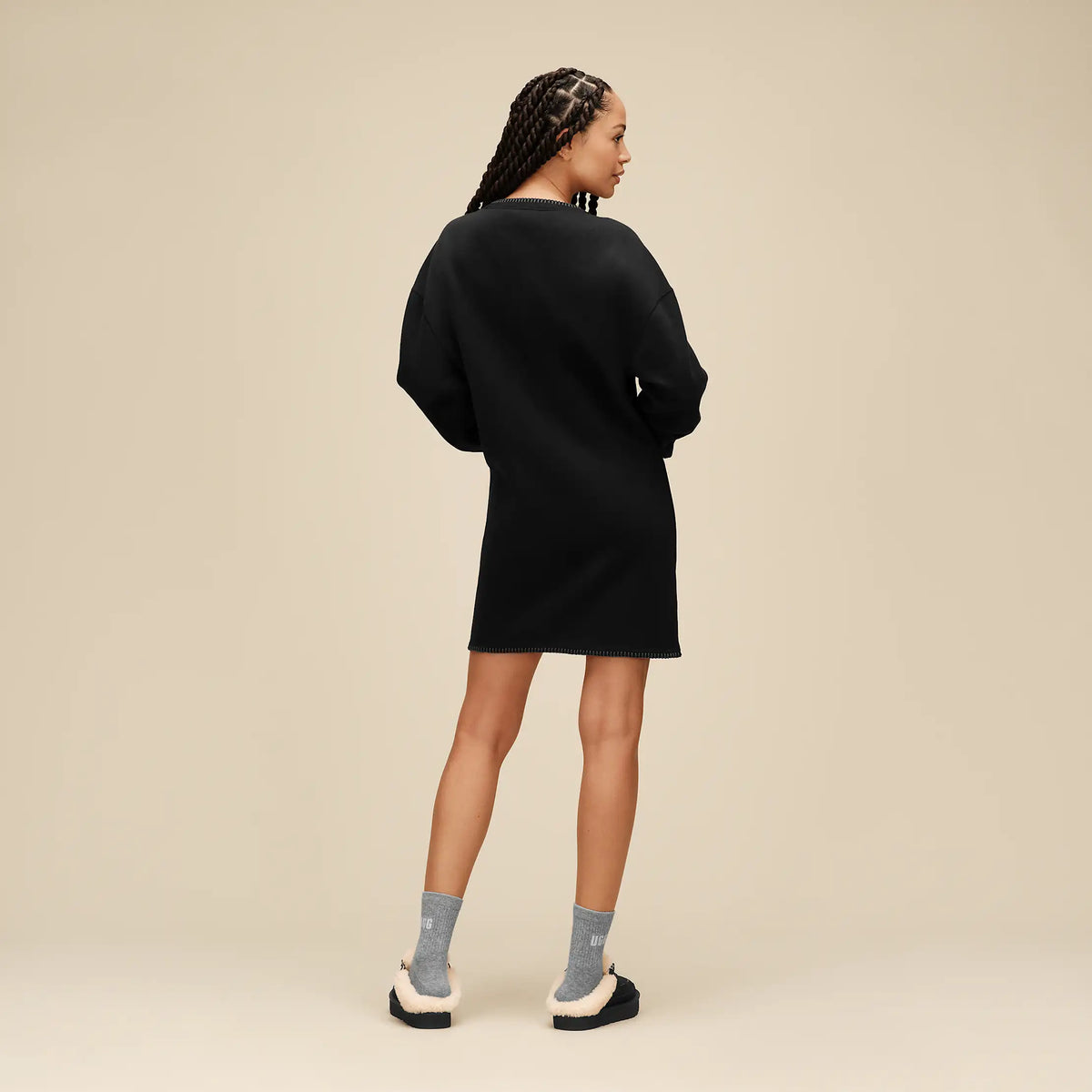 Women's Classic Tulip Mini Dress - BLACK