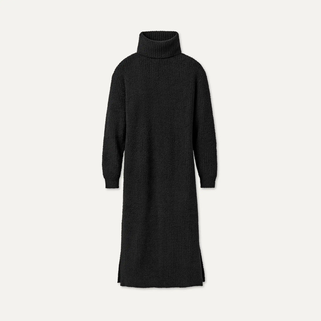Women's Atlie Turtleneck Rib Dress - BLACK