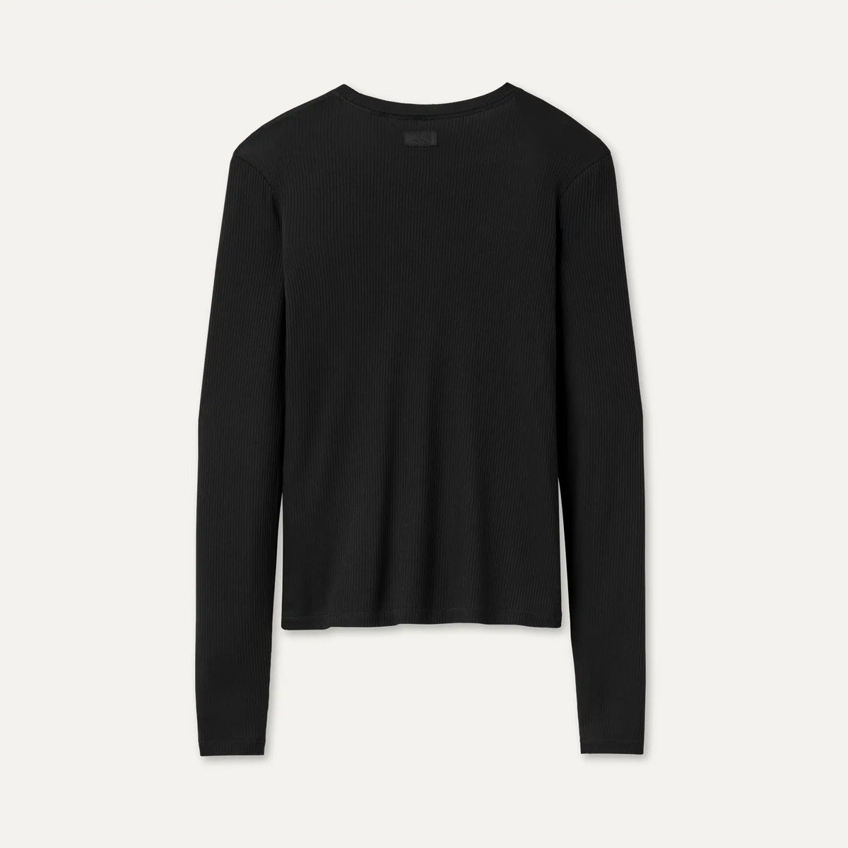 Women's Aidelene Long Sleeve Rib Tee - BLACK