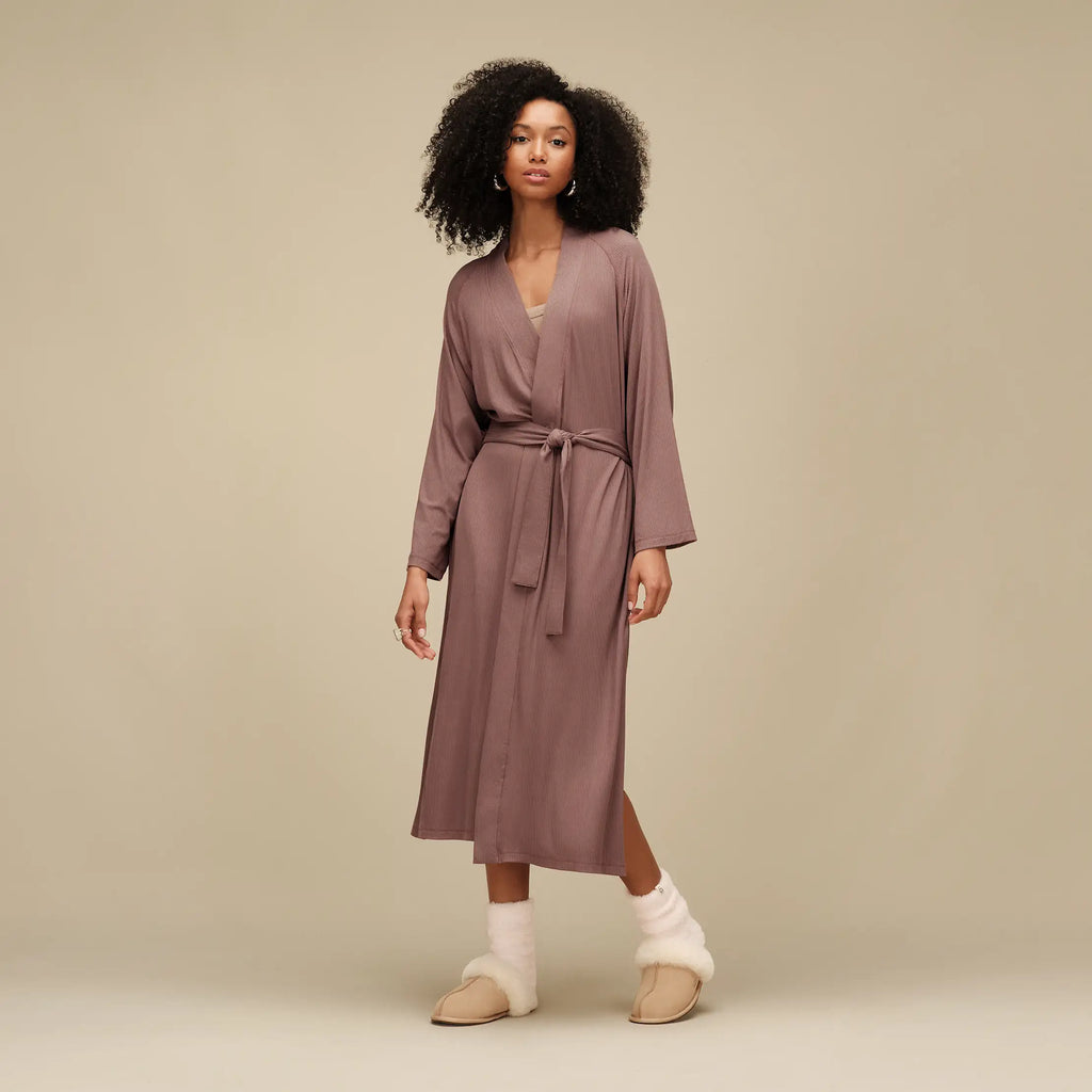 Women's Myra Rib Robe - ALLSPICE