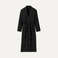Women's Myra Rib Robe - BLACK