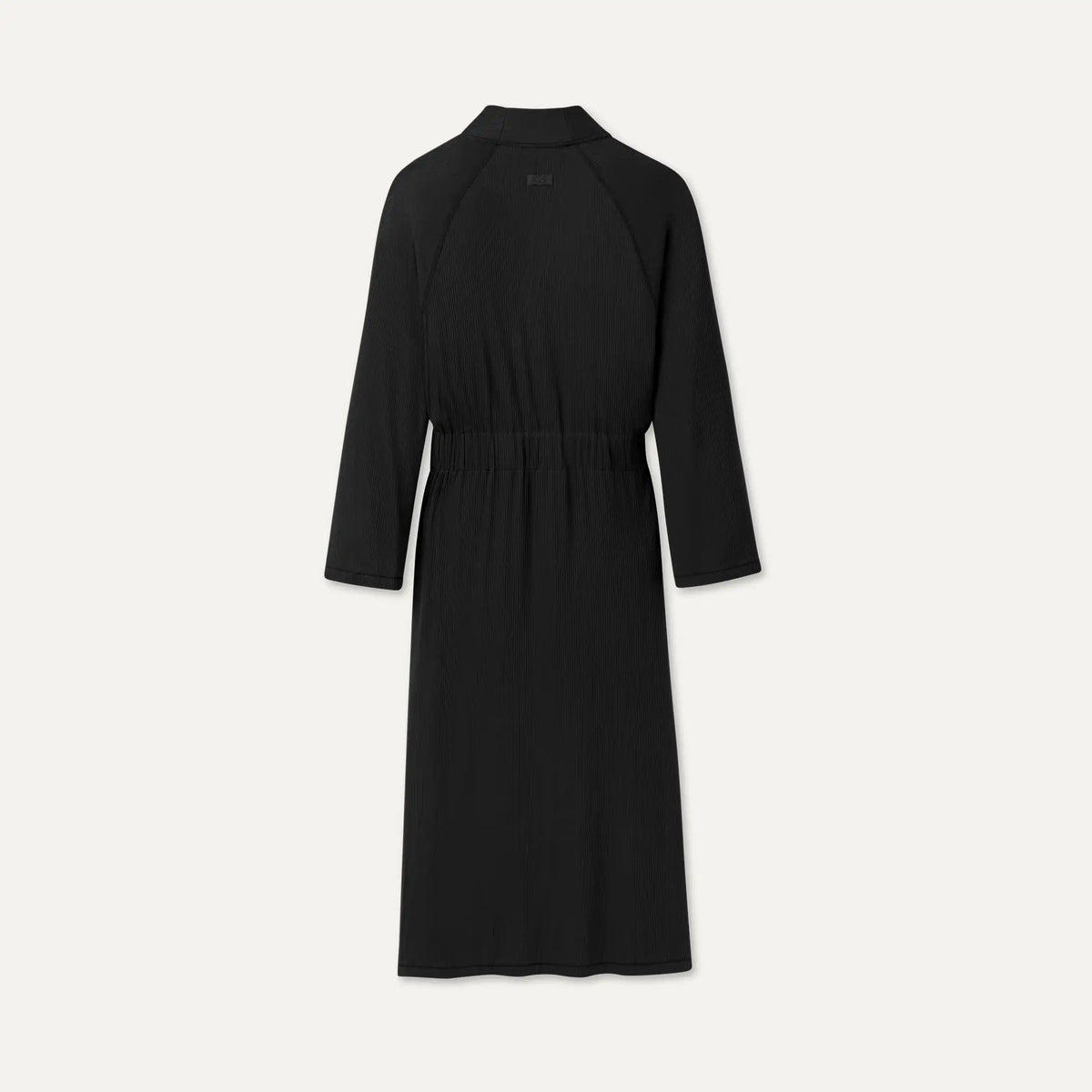 Women's Myra Rib Robe - BLACK