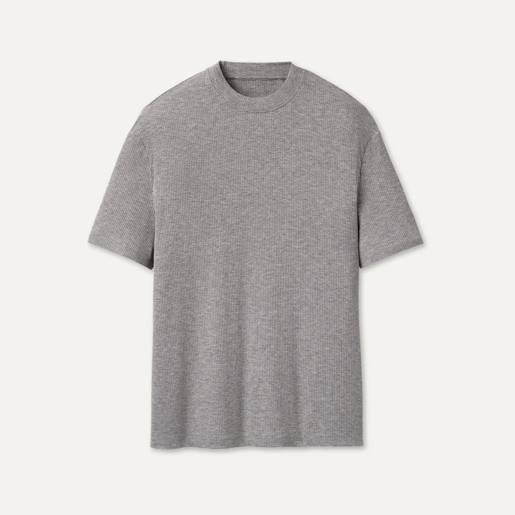Women's Amarys Relaxed Rib Tee - GREY HEATHER