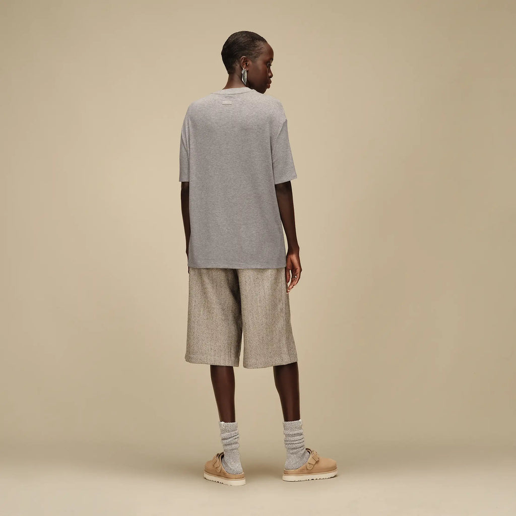 Women's Amarys Relaxed Rib Tee - GREY HEATHER