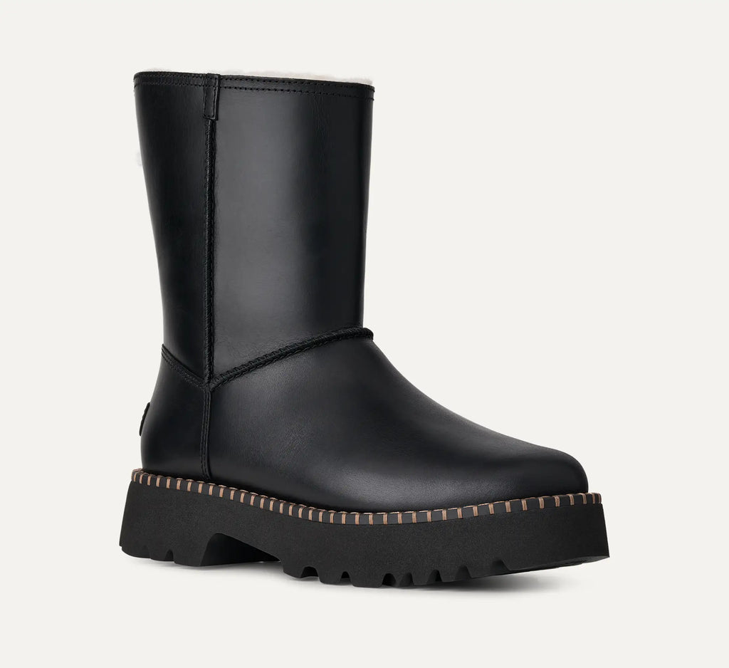 Women's Uptowner Short Boot - BLACK LEATHER