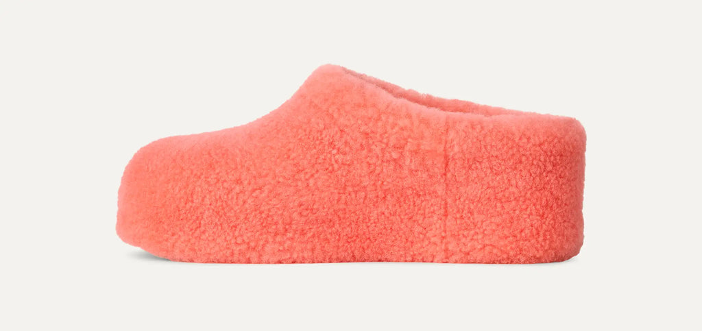 Women's Enwrap Fluffed Clog - ORANGE GERBERA