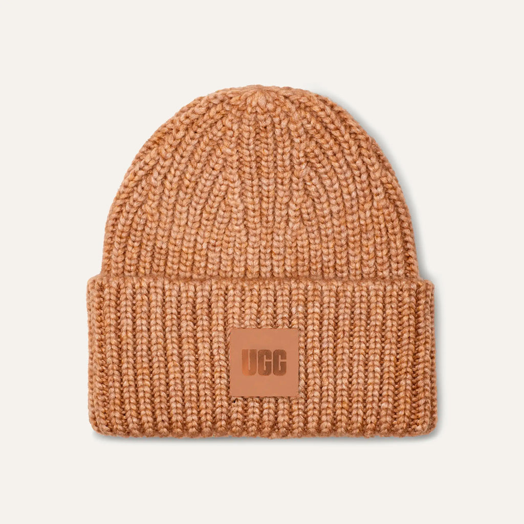 Women's Chunky Rib Beanie - CAMEL