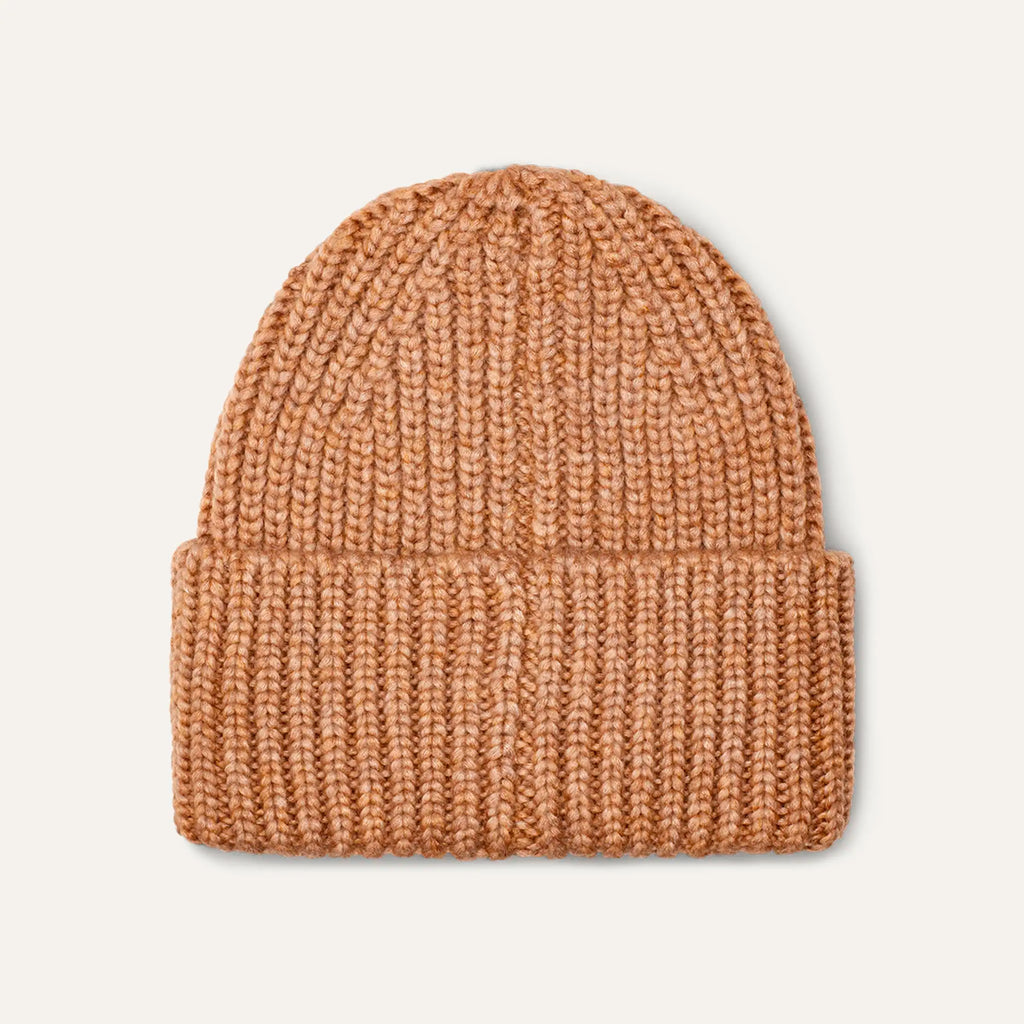 Women's Chunky Rib Beanie - CAMEL