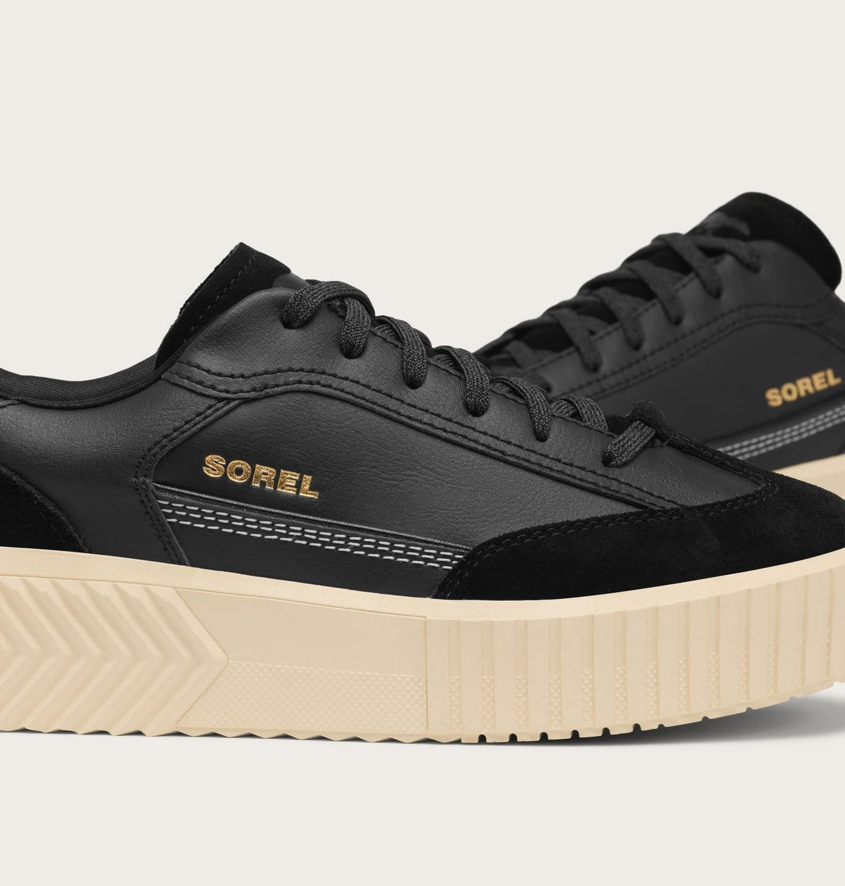 Ona Ave™ T-Toe Women's Sneaker - Black, Honey White