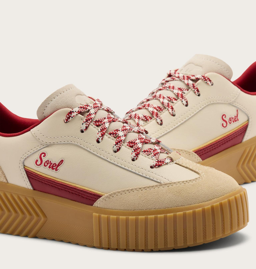 Ona Ave™ T-Toe Women's Sneaker - Chalk, Red Dahlia