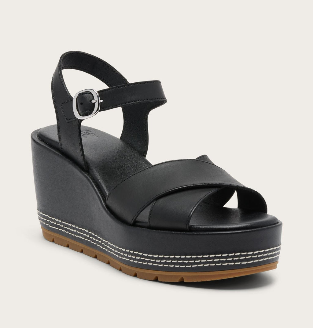 Sunpeak™ Wedge Ankle Strap Women's Sandal - Black, Gum 2