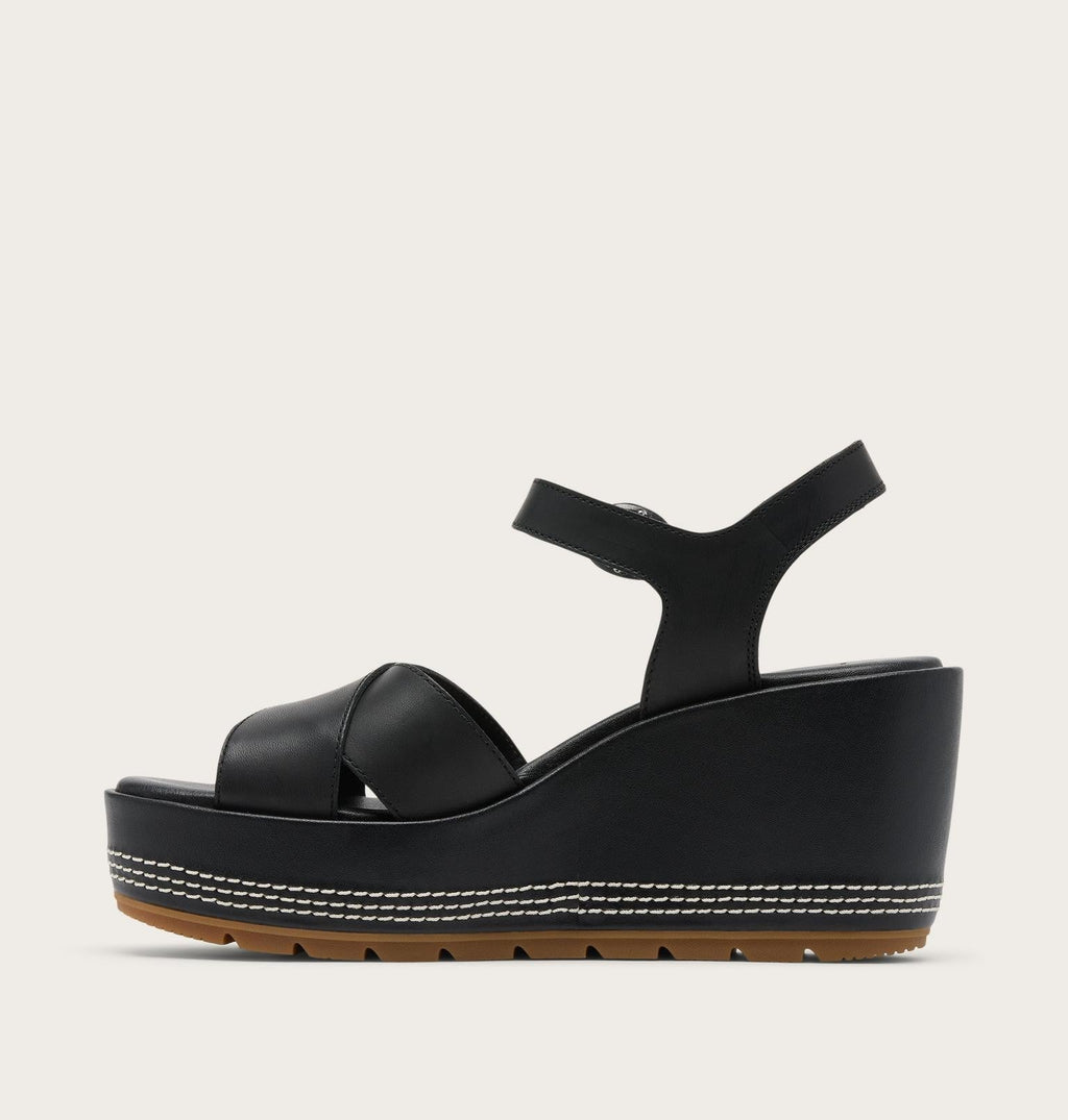 Sunpeak™ Wedge Ankle Strap Women's Sandal - Black, Gum 2