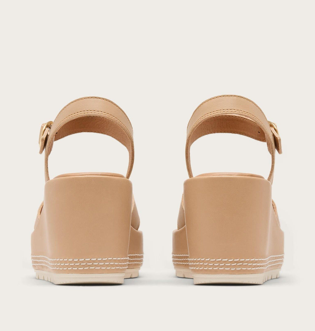 Sunpeak™ Wedge Ankle Strap Women's Sandal - Honest Beige, Chalk