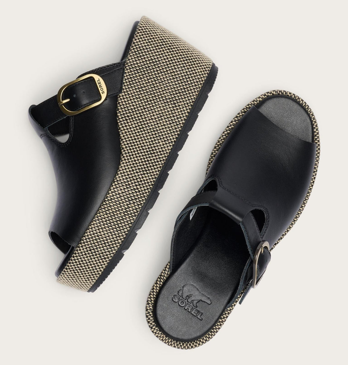 Sunpeak™ Wedge Slide Women's Sandal - Black, Natural
