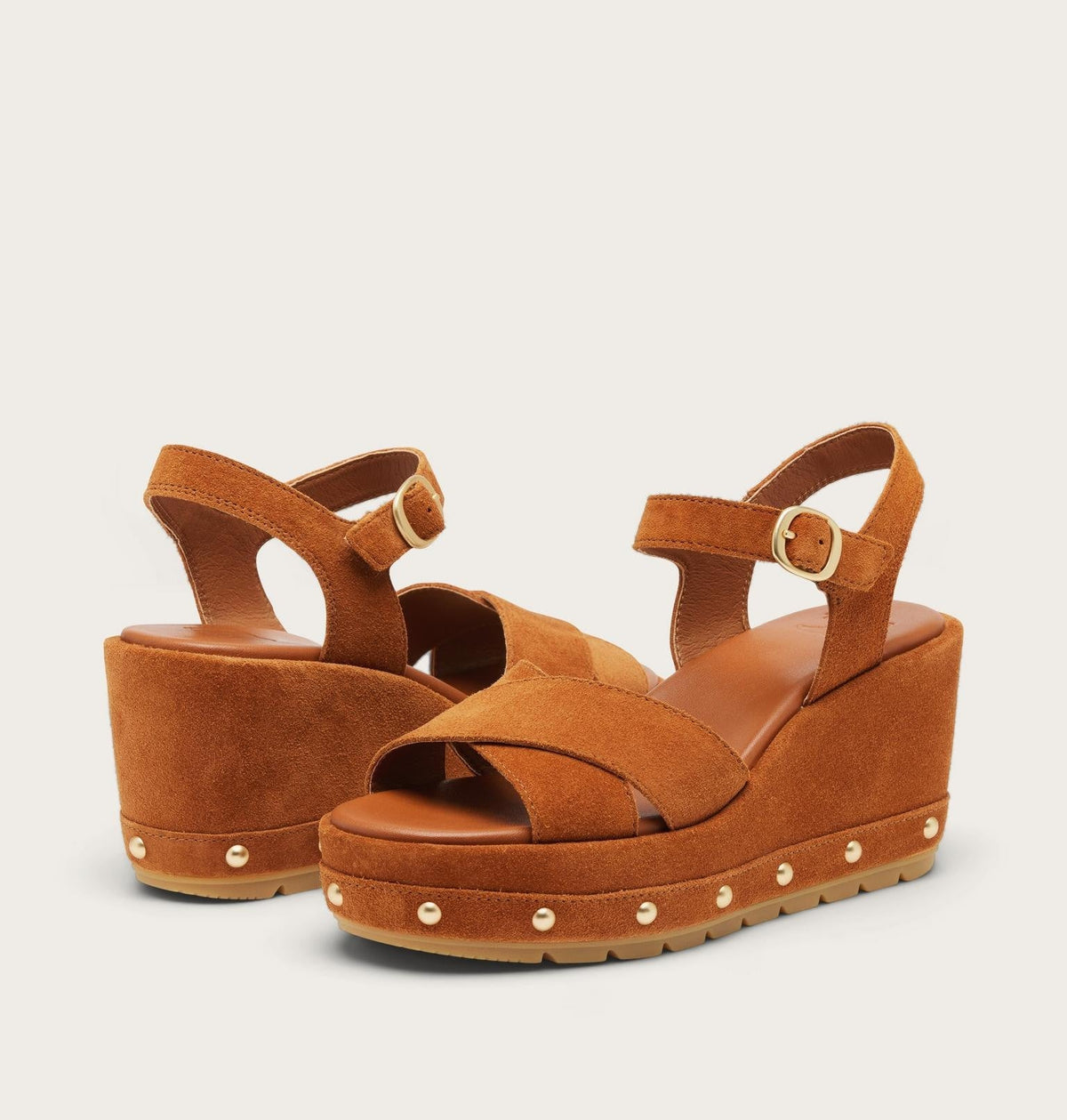 Sunpeak™ Wedge Ankle Strap RVT Women's Sandal - Iced Tea, Gum 16