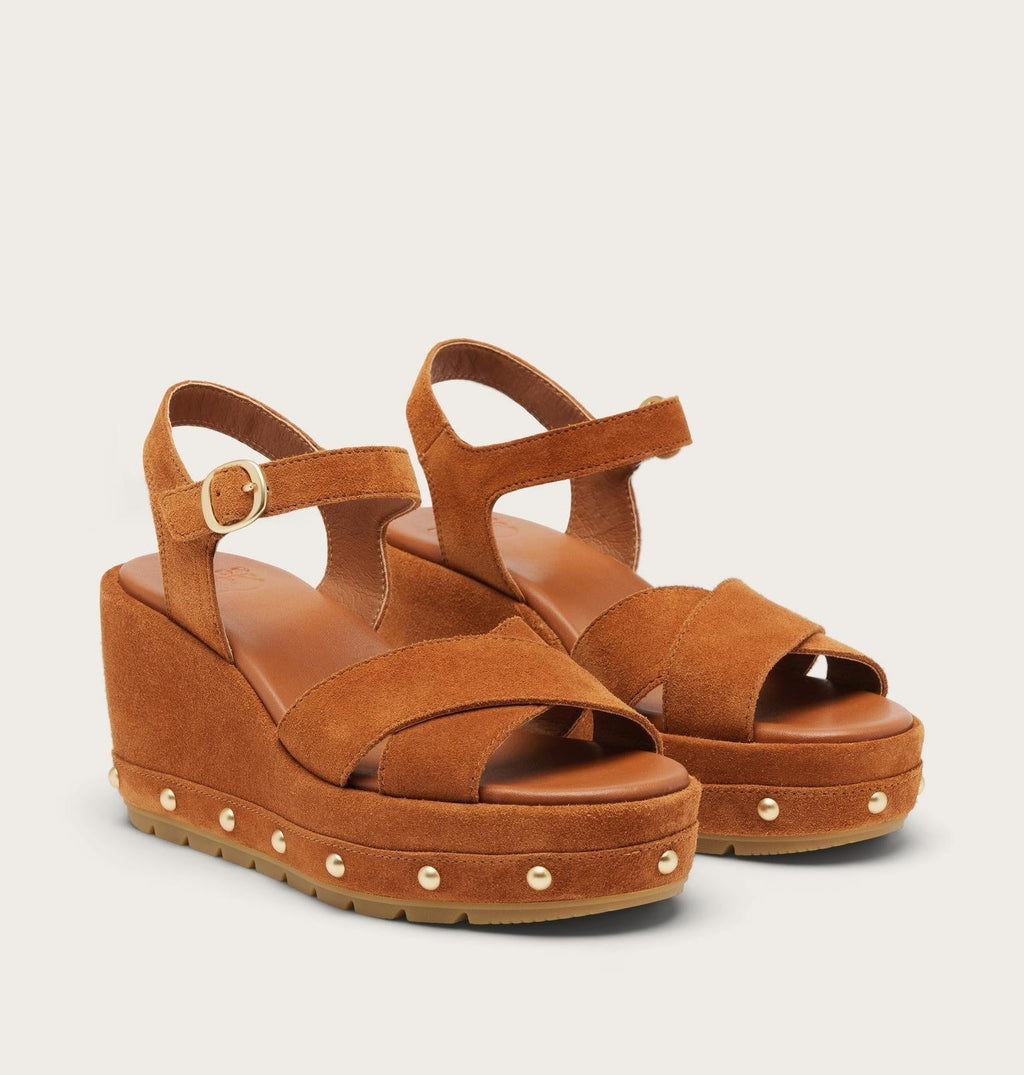 Sunpeak™ Wedge Ankle Strap RVT Women's Sandal - Iced Tea, Gum 16