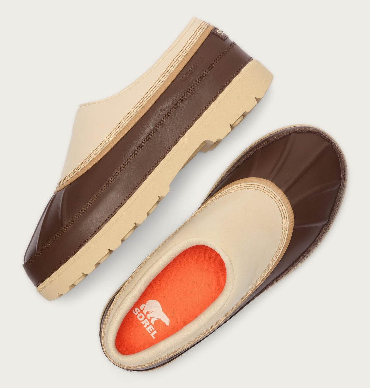 Ambler™ Waterproof Men's Clog - Bleached Ceramic, Tobacco