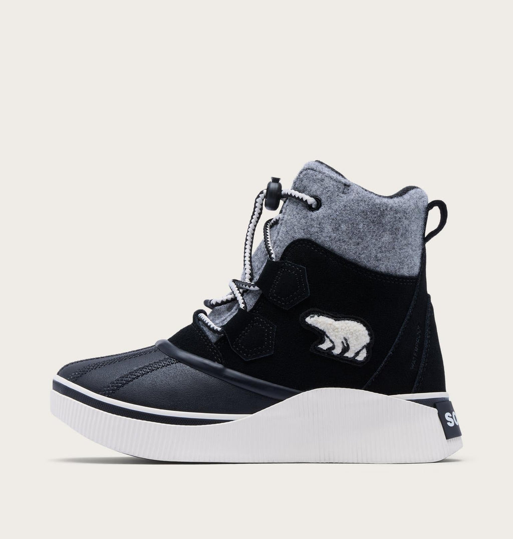Big Kids Out N About™ IV Chillz Winter Boot - Black, Chalk
