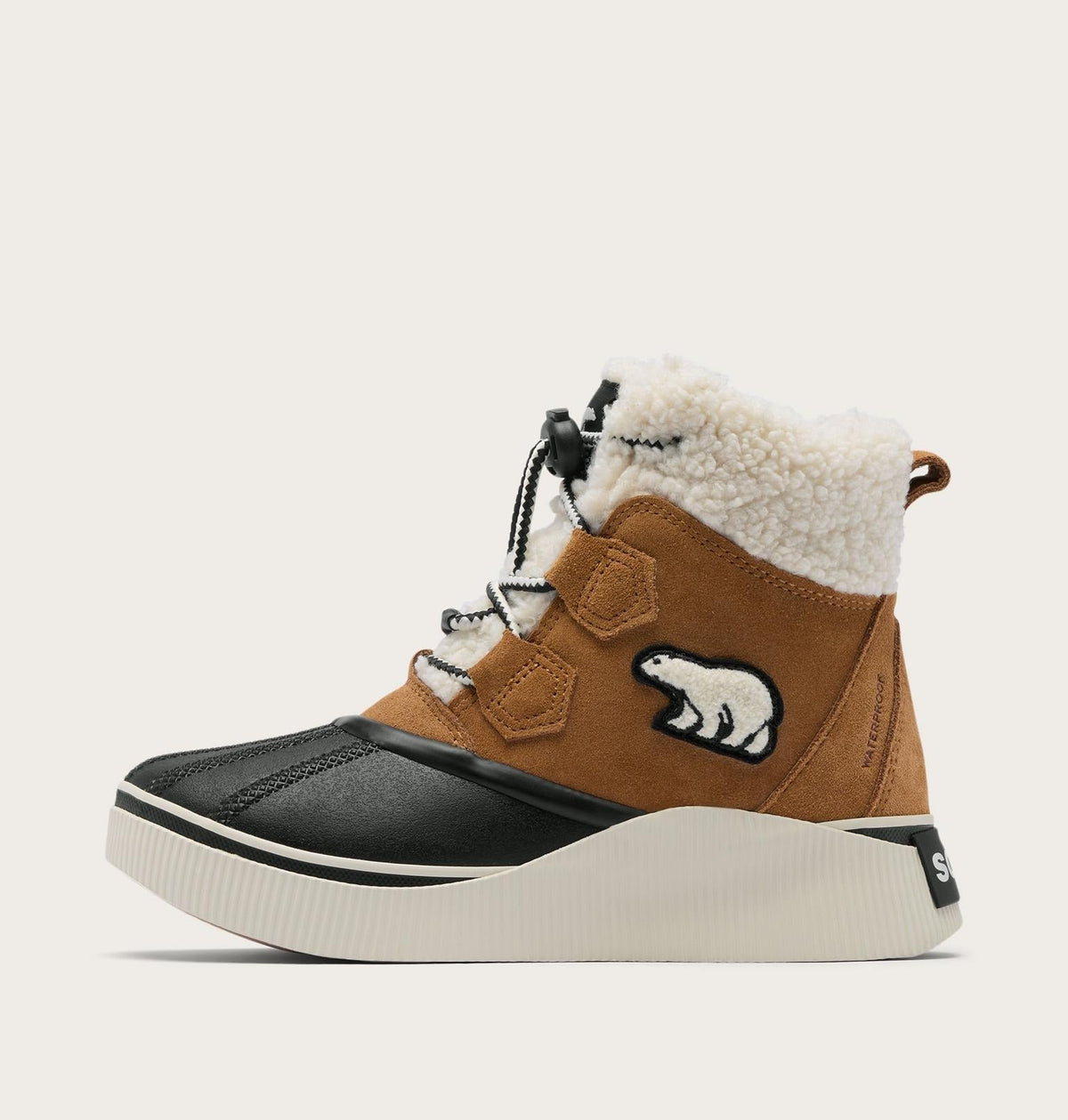 Big Kids Out N About™ IV Chillz Winter Boot - Taffy Leather, Black