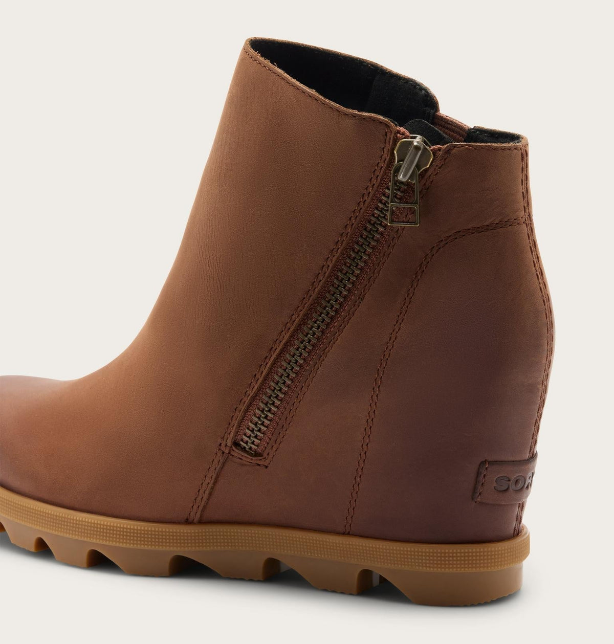 Joan Rhapsody™ Zip Women's Wedge Boot - Dark Auburn, Gum 2