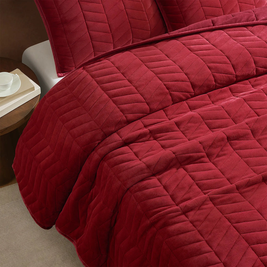 Home Coco Quilt Set T/TXL - COFFEE BERRY