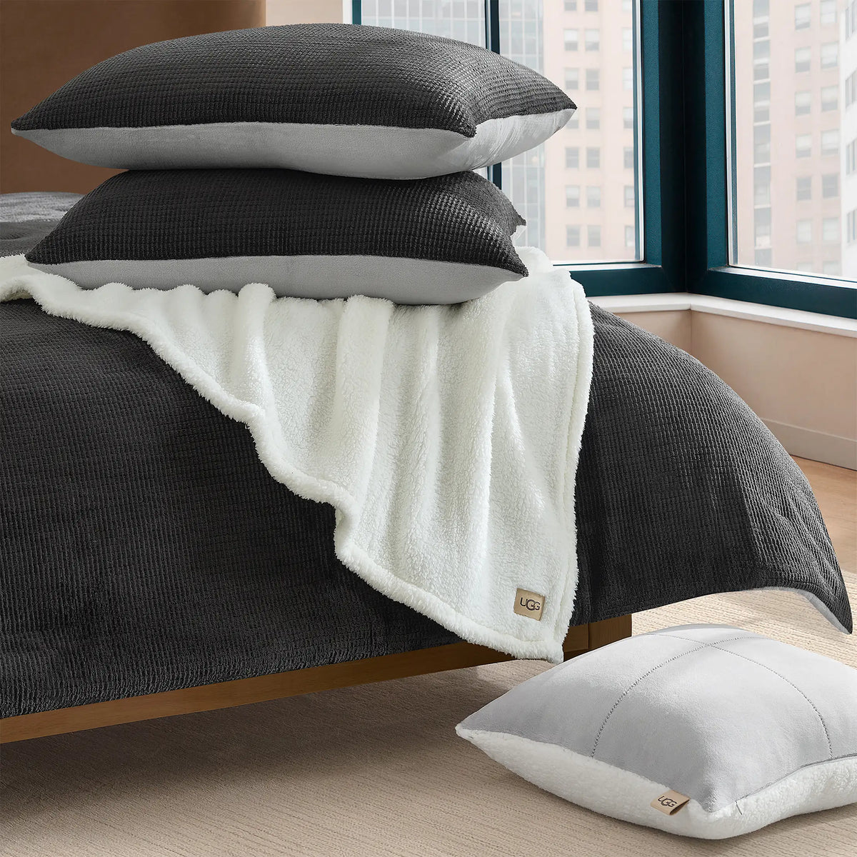 Home Brody Comforter Set F/Q - CHARCOAL