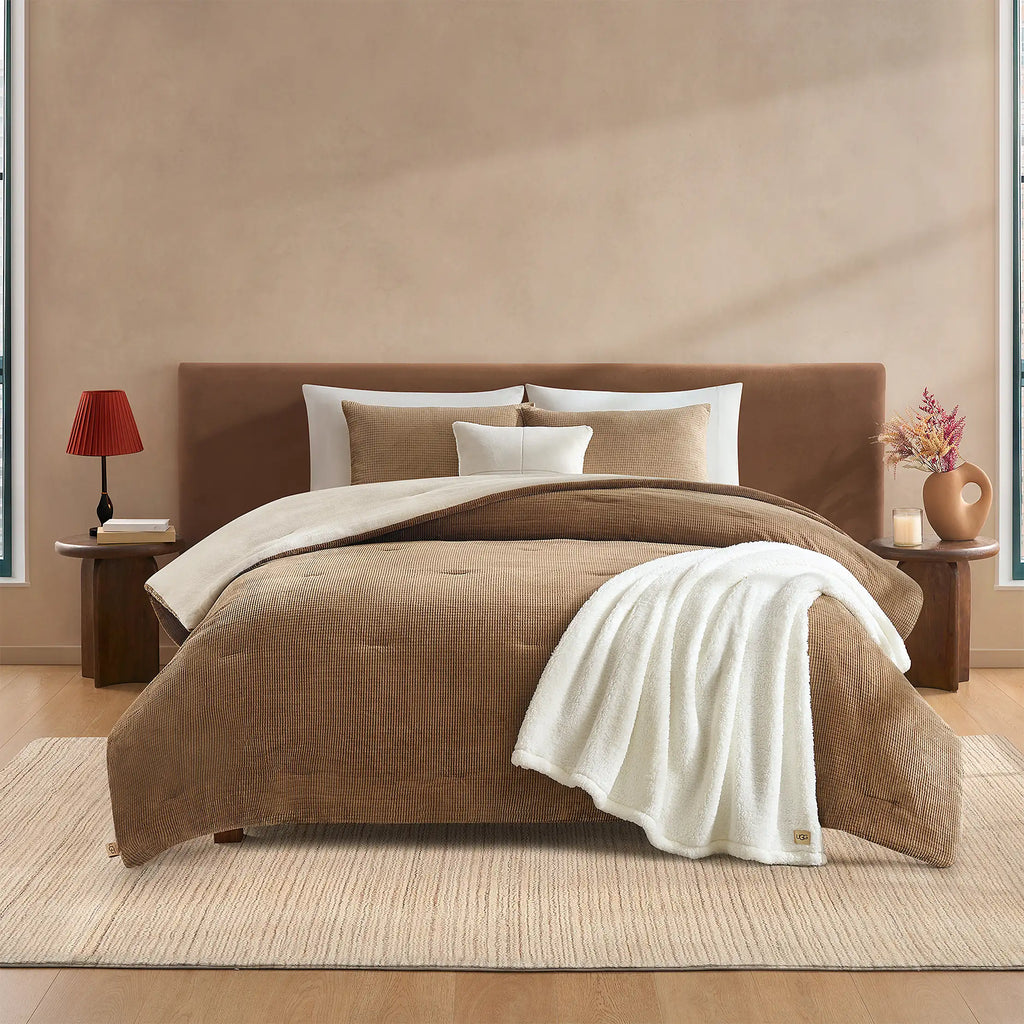 Home Brody Comforter Set King - CHESTNUT