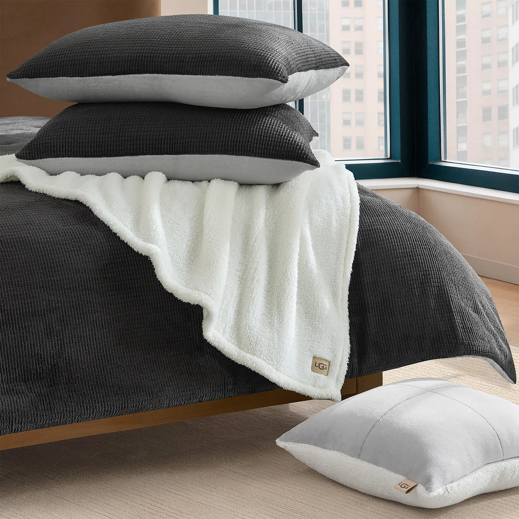 Home Brody Comforter Set King - CHARCOAL