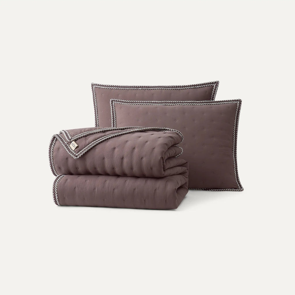 Home Devon UGGbraid Quilt Set T/TXL - BURNT CEDAR
