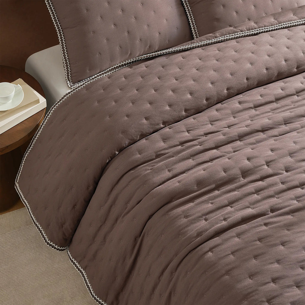 Home Devon UGGbraid Quilt Set T/TXL - BURNT CEDAR