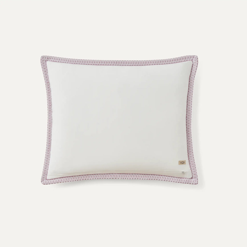 Home Devon UGGbraid Quilt Set T/TXL - SNOW / DUSTY ORCHID