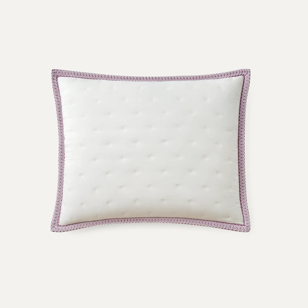 Home Devon UGGbraid Quilt Set T/TXL - SNOW / DUSTY ORCHID